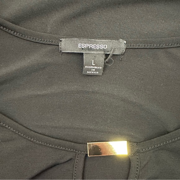 Espresso black women’s blouse size large - Picture 3 of 5